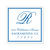 Monogram-Rücksendeadresse für klassisches Skript Permastempel (Design)