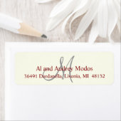 Monogram-Rücksendeadresse-Label #FFF0 (Insitu)