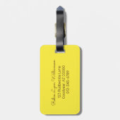 Monogram Rudbeckia Black Mit Augen Susan Blume Cus Gepäckanhänger (Rückseite vertikal)