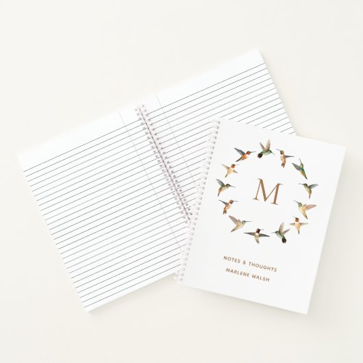 Monogram Rufous & Allen's Hummingbirds-Notebook Notizblock (Innenseite)