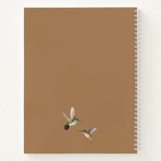 Monogram Rufous & Allen's Hummingbirds-Notebook Notizblock (Rückseite)