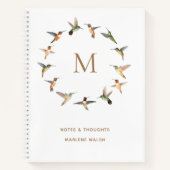 Monogram Rufous & Allen's Hummingbirds-Notebook Notizblock (Vorderseite)