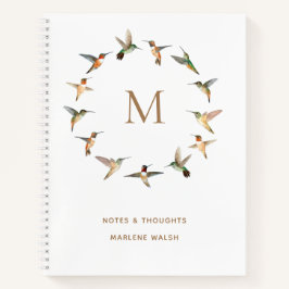 Monogram Rufous & Allen's Hummingbirds-Notebook Notizblock