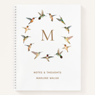 Monogram Rufous & Allen's Hummingbirds-Notebook Notizblock