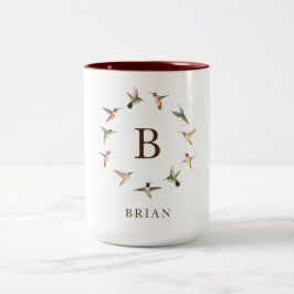 Monogram Rufous und Allen's Hummingbirds Zweifarbige Tasse