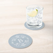 Monogram Runder Pappuntersetzer (Vor Ort)