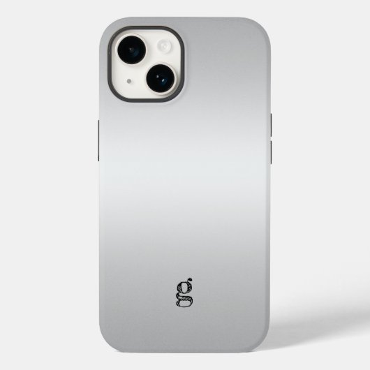 Monogram Rustic Aquamarin Gray Customize Unisex Case-Mate iPhone Hülle (Rückseite)