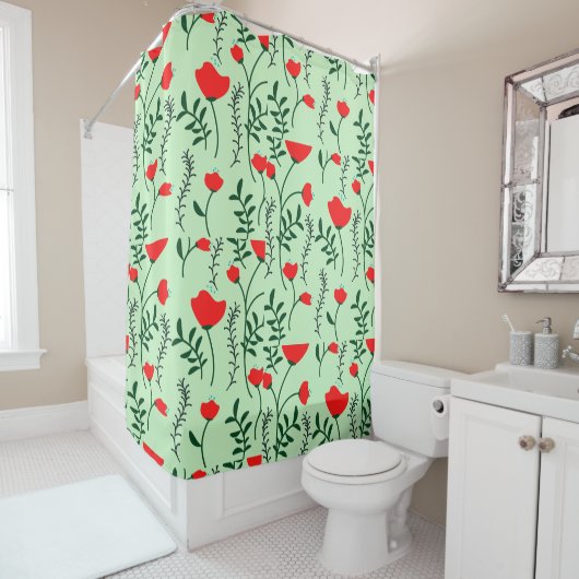 Monogram Rustic Chic Floral Showvorhang Duschvorhang (Beispiel)