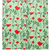 Monogram Rustic Chic Floral Showvorhang Duschvorhang (Vorderseite)