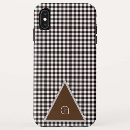 Monogram Rustic Chic Kariert Case-Mate iPhone Hülle (Rückseite)