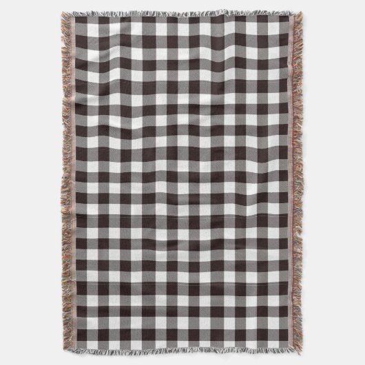 Monogram Rustic Chic Kariert Decke (Vorderseite Vertikal)