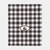 Monogram Rustic Chic Kariert Fleecedecke (Vorderseite)