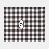 Monogram Rustic Chic Kariert Fleecedecke (Vorderseite (Horizontal))