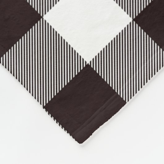 Monogram Rustic Chic Kariert Fleecedecke (Ecke)