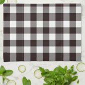 Monogram Rustic Chic Kariert Geschirrtuch (Gefaltet)