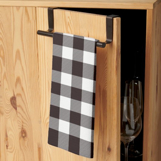 Monogram Rustic Chic Kariert Geschirrtuch (Drittel gefaltet)