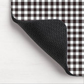 Monogram Rustic Chic Kariert Mousepad (Ecke)