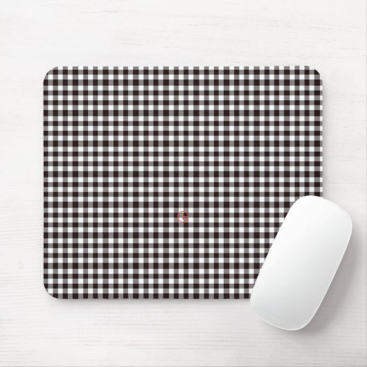 Monogram Rustic Chic Kariert Mousepad (Mit Mouse)