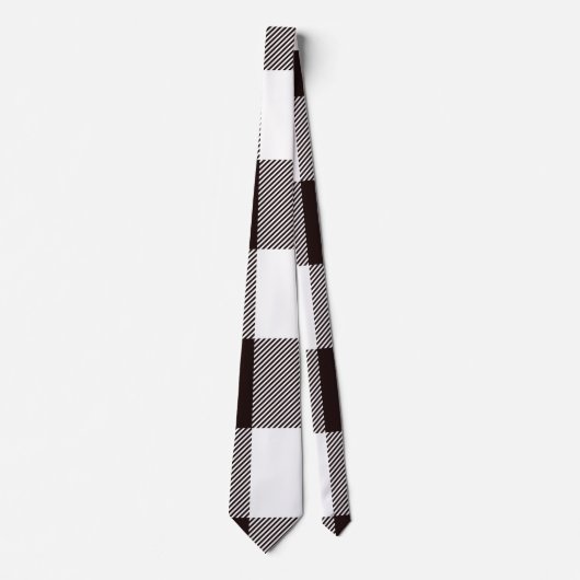 Monogram Rustic Chic Kariert Neck Tie Krawatte (Vorderseite)