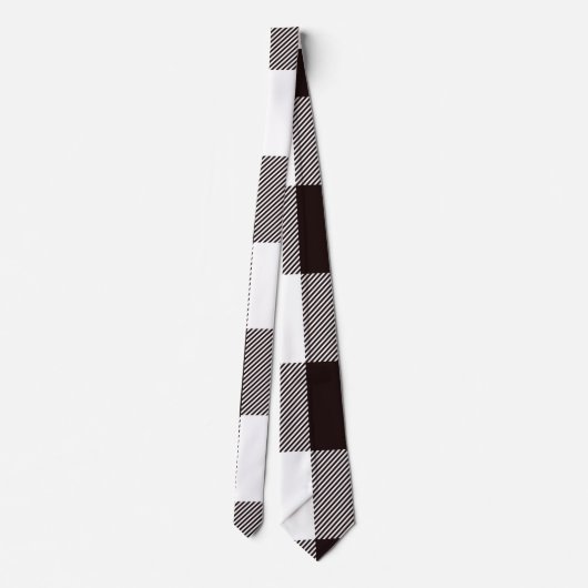 Monogram Rustic Chic Kariert Neck Tie Krawatte (Rückseite)