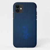 Monogram Rustic ]Dark Blue Case-Mate iPhone Hülle (Rückseite)