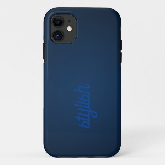 Monogram Rustic ]Dark Blue Case-Mate iPhone Hülle (Rückseite)
