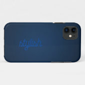 Monogram Rustic ]Dark Blue Case-Mate iPhone Hülle (Rückseite (Horizontal))