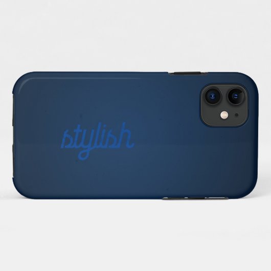Monogram Rustic ]Dark Blue Case-Mate iPhone Hülle (Rückseite (Horizontal))