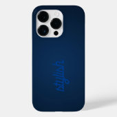 Monogram Rustic Dark Blue Case-Mate iPhone Hülle (Rückseite)