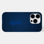 Monogram Rustic Dark Blue Case-Mate iPhone Hülle (Rückseite (Horizontal))