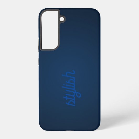 Monogram Rustic Dark Blue Samsung Galaxy Hülle (Rückseite)