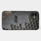 Monogram Rustic Grunge Masculine Personalisiert Case-Mate iPhone Hülle (Rückseite (Horizontal))