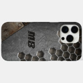 Monogram Rustic Grunge Masculine Personalisiert Case-Mate iPhone Hülle (Rückseite (Horizontal))