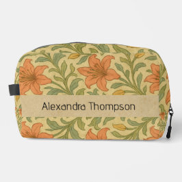 Monogram rustic Kraft botanical William morris Waschbeutel