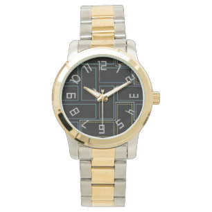 Monogram Rustic Numbers Unisex Armbanduhr