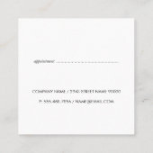 Monogram Rustic Texture Extravagant Element Terminkarte (Rückseite)