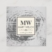 Monogram Rustic Texture Extravagant Element Terminkarte (Vorderseite)