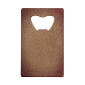 Monogram rustikal braunes Leder Stilschrift Name Geldbeutel Flaschenöffner (Rückseite)