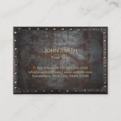 Monogram-Rusty-Metallrahmen Vintag Visitenkarte (Rückseite)