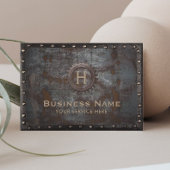 Monogram-Rusty-Metallrahmen Vintag Visitenkarte