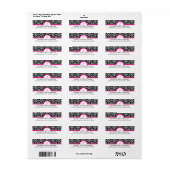 Monogram S Damask White Address Labels (Vorne)