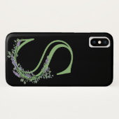 Monogram S Lavendel Eucalyptus Case-Mate iPhone Hülle (Rückseite (Horizontal))