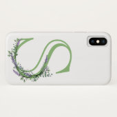 Monogram S Lavendel Eucalyptus Case-Mate iPhone Hülle (Rückseite (Horizontal))