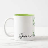 Monogram S Lavendel Eucalyptus Zweifarbige Tasse (Links)