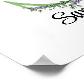 Monogram S Lavender Eucalyptus nursery  Poster (Ecke)