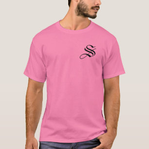 Monogram S Pink personalisieren T-Shirt