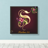 Monogram S Premium Wrapped Canvas (Gloss) Leinwanddruck (Insitu (Holzboden))