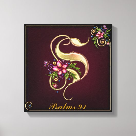 Monogram S Premium Wrapped Canvas (Gloss) Leinwanddruck (Vorderseite)