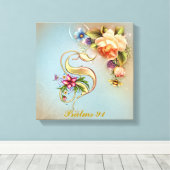 Monogram S Premium Wrapped Canvas (Gloss) Leinwanddruck (Insitu (Holzboden))