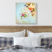Monogram S Premium Wrapped Canvas (Gloss) Leinwanddruck (Insitu (Schlafzimmer))